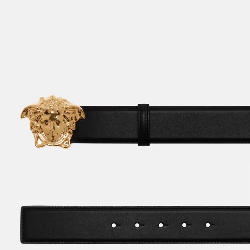 Authentic Versace La Medusa Black and Gold belt